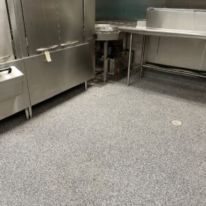 Kitchen with epoxy flooring