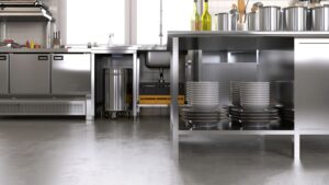 a modern commercial kitchen